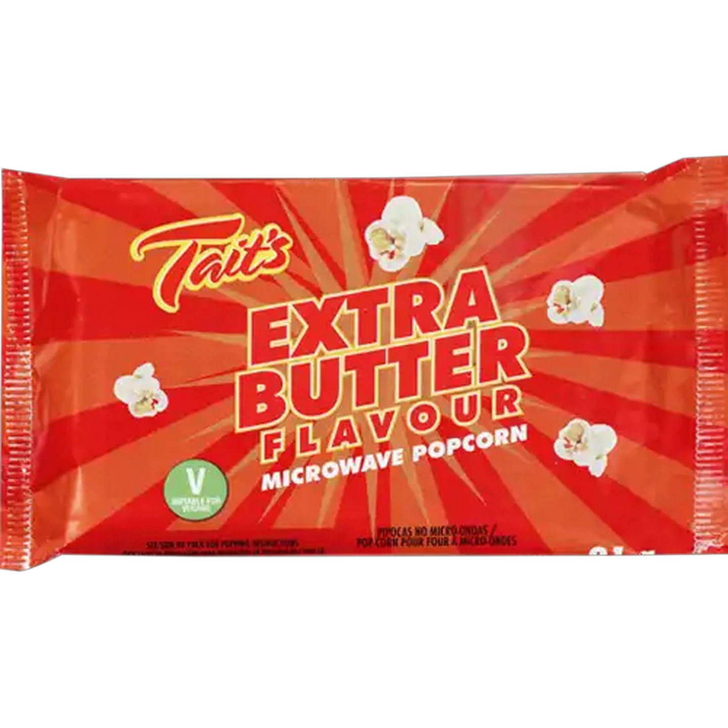 Image of Tait's Extra Butter Microwave Popcorn 91g