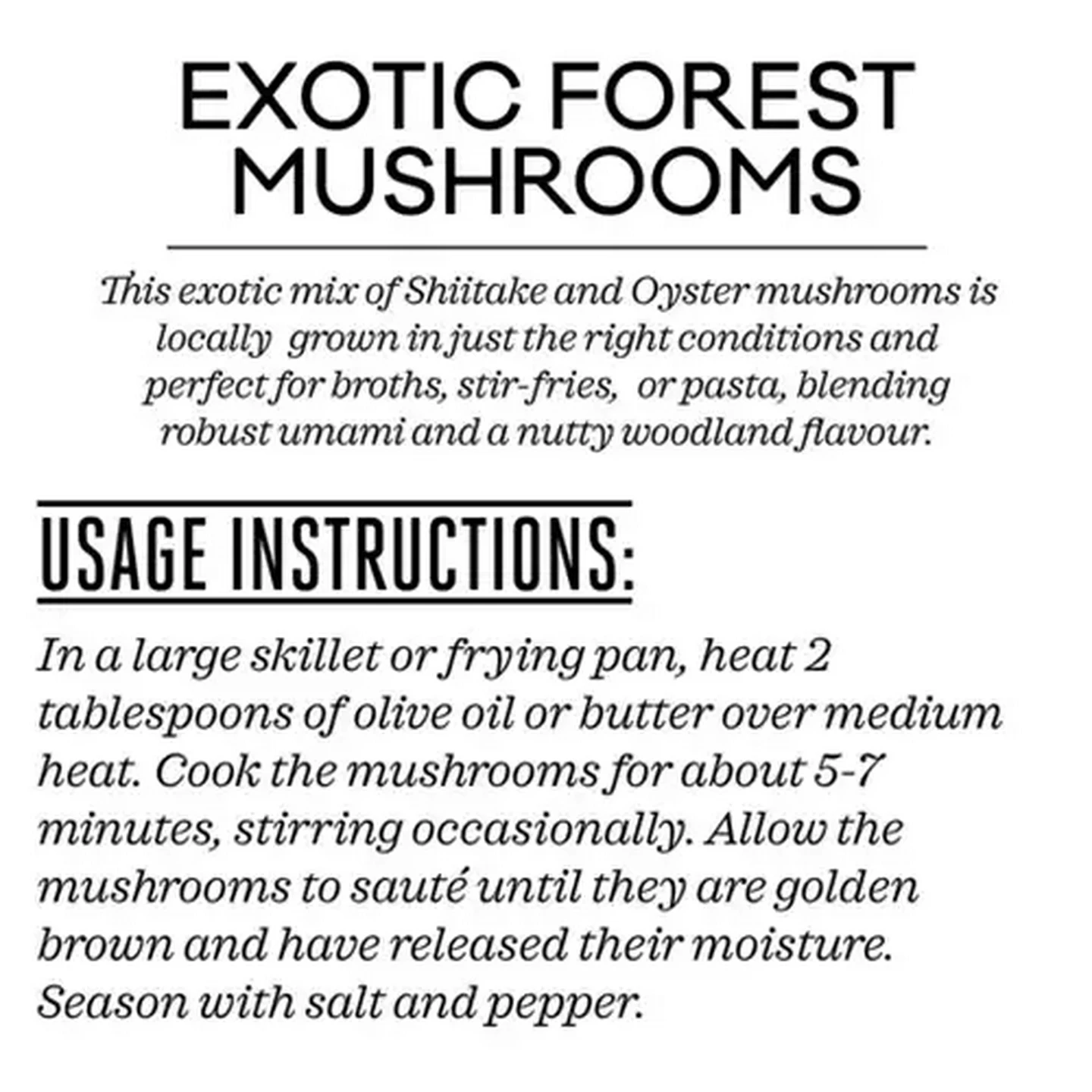 Image of Forage And Feast Exotic Forest Mushrooms 180g