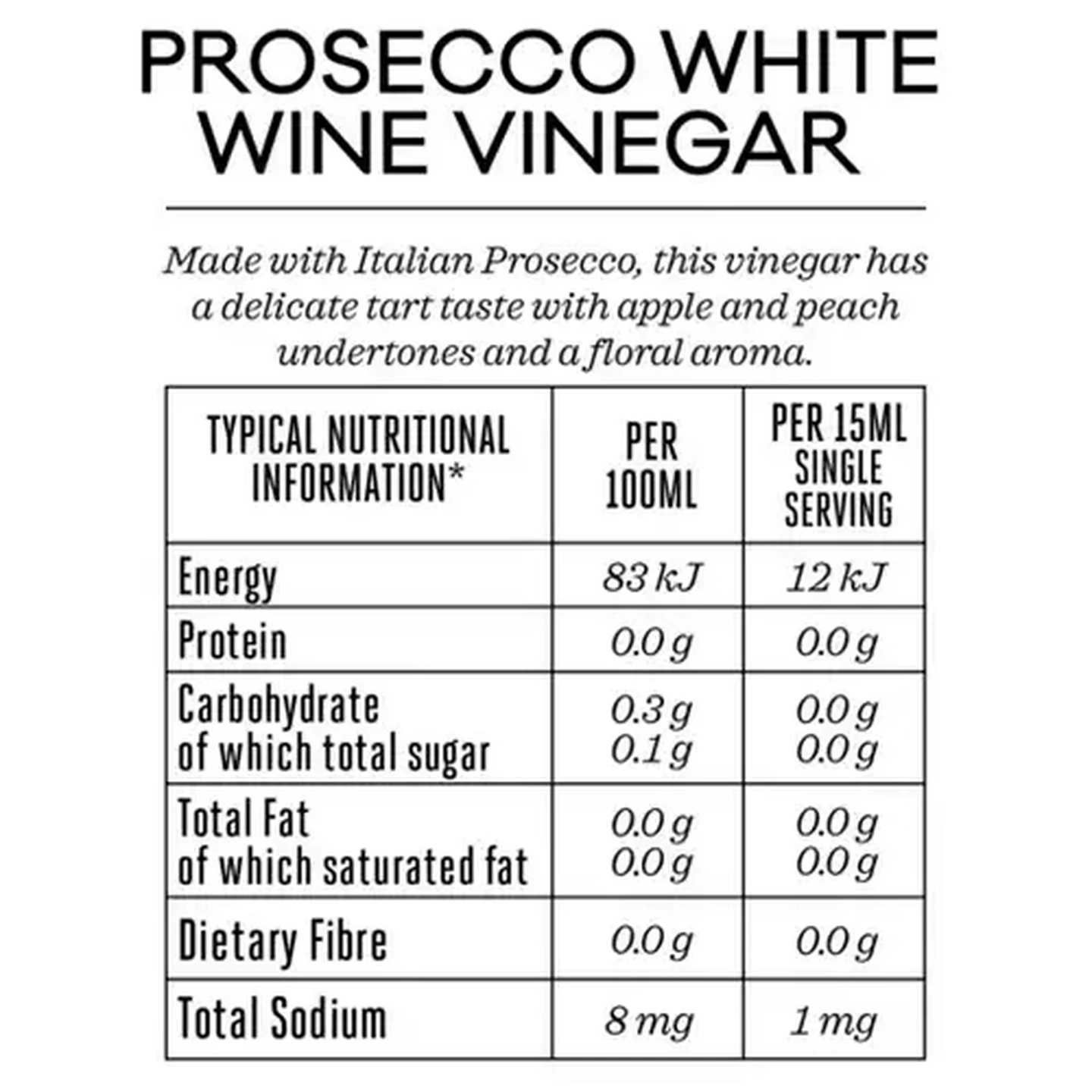 Image of Forage And Feast Prosecco White Wine Vinegar 250ml
