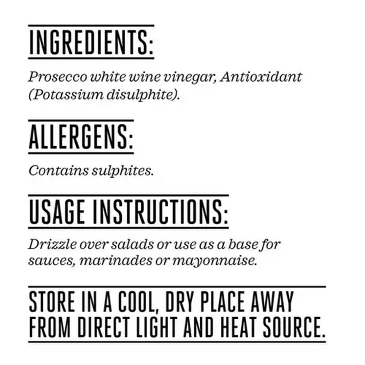 Image of Forage And Feast Prosecco White Wine Vinegar 250ml