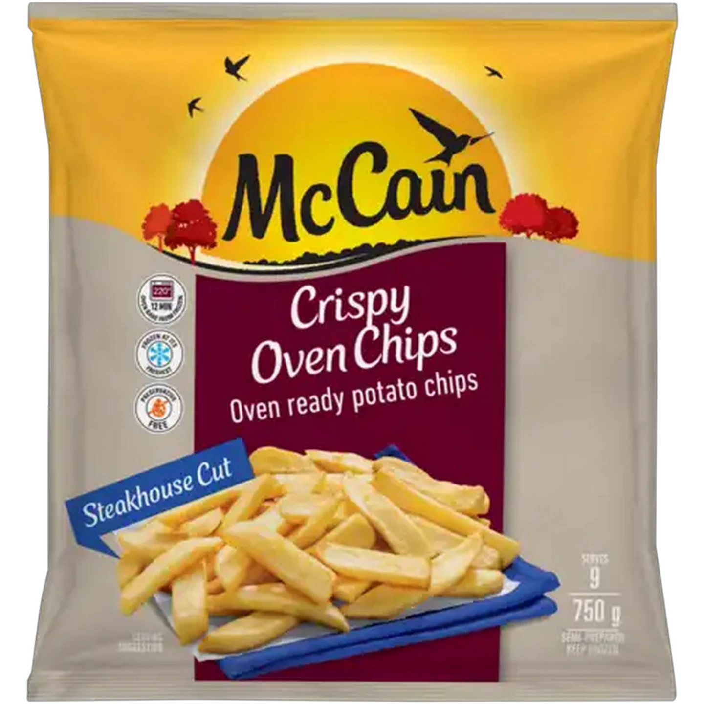 Image of McCain Frozen Steakhouse Cut Crispy Oven Potato Chips 750g