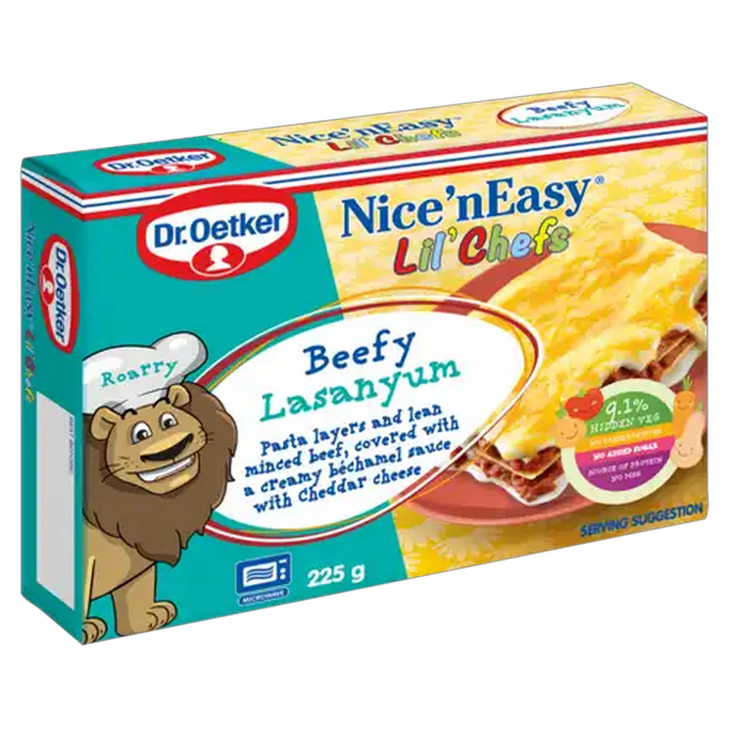 Image of Dr. Oetker Nice 'N Easy Lil Chefs Frozen Beefy Lasanyum 225g