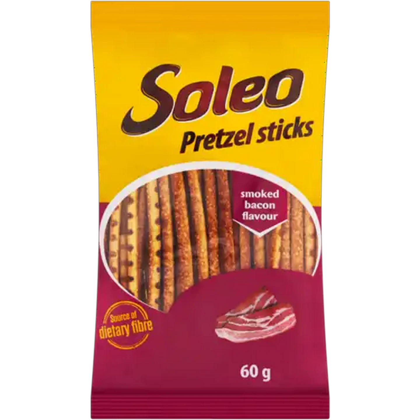 Image of Soleo Smoked Bacon Flavour Pretzel Sticks 60g