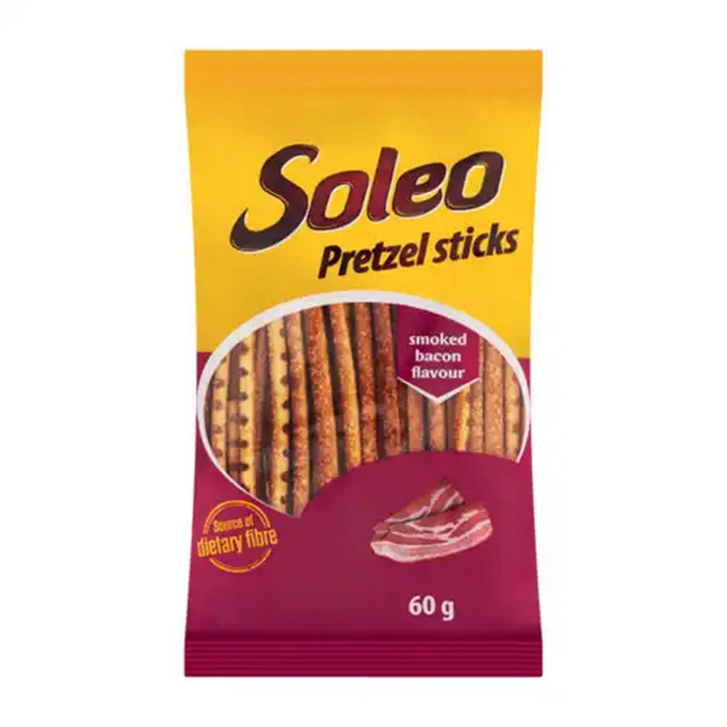 Image of Soleo Smoked Bacon Flavour Pretzel Sticks 60g