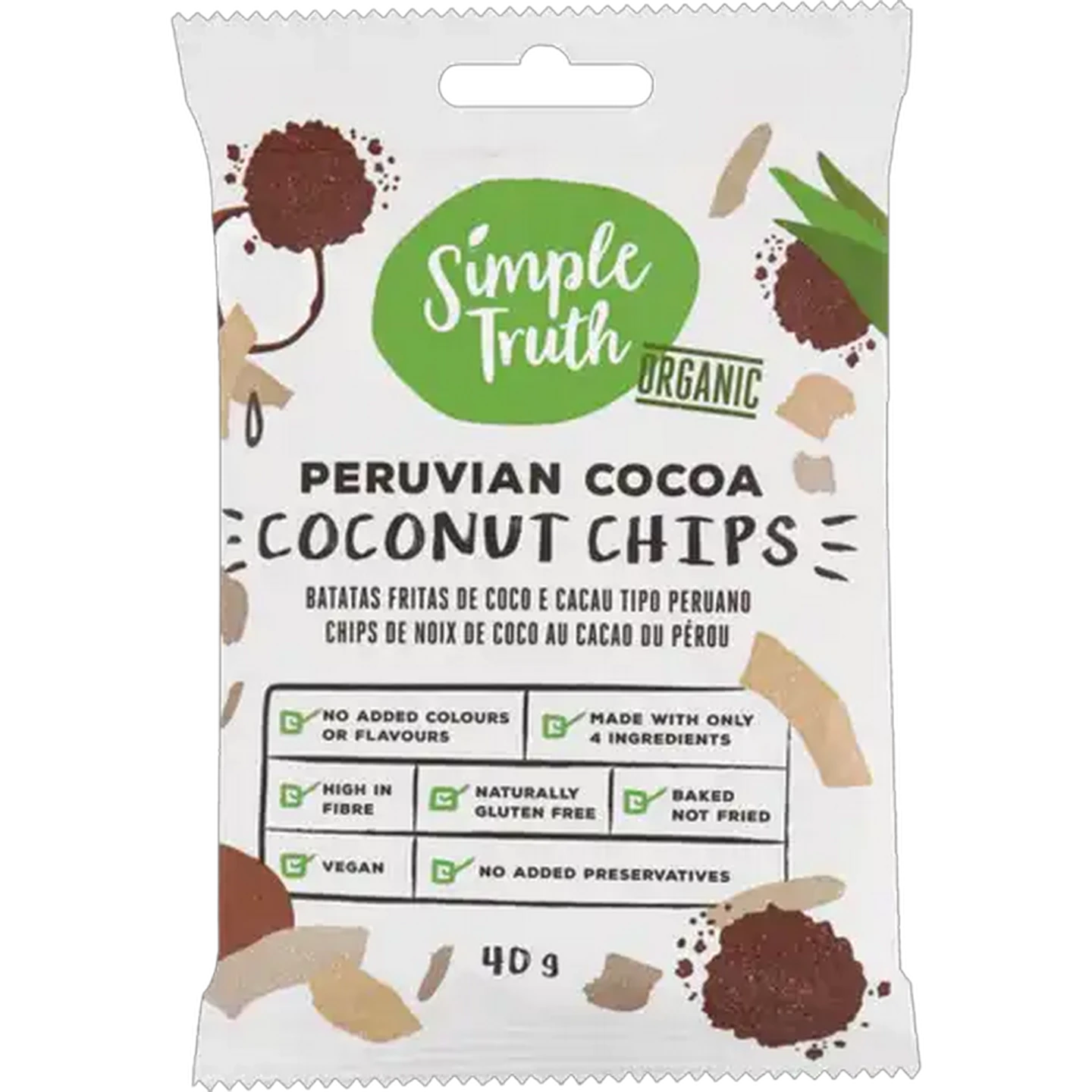 Image of Simple Truth Organic Peruvian Cocoa Coconut Chips 40g