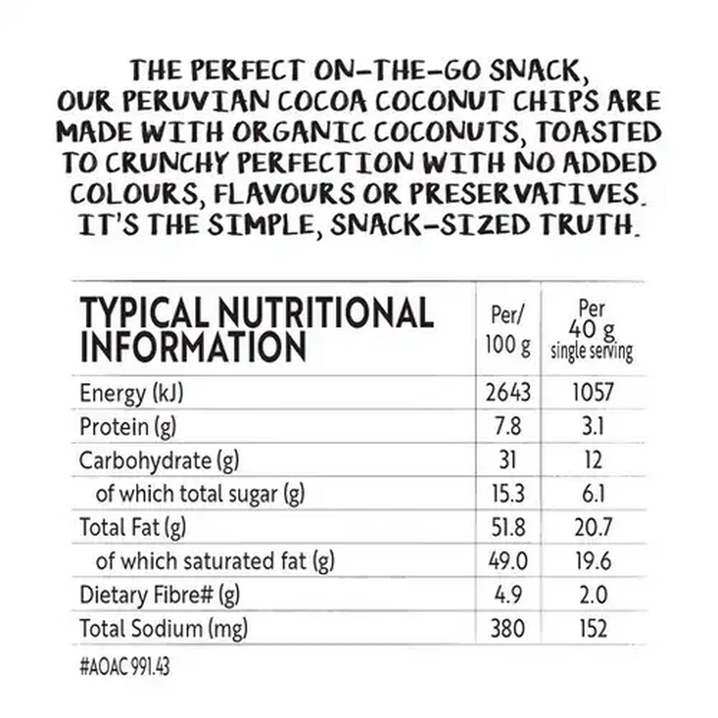 Image of Simple Truth Organic Peruvian Cocoa Coconut Chips 40g