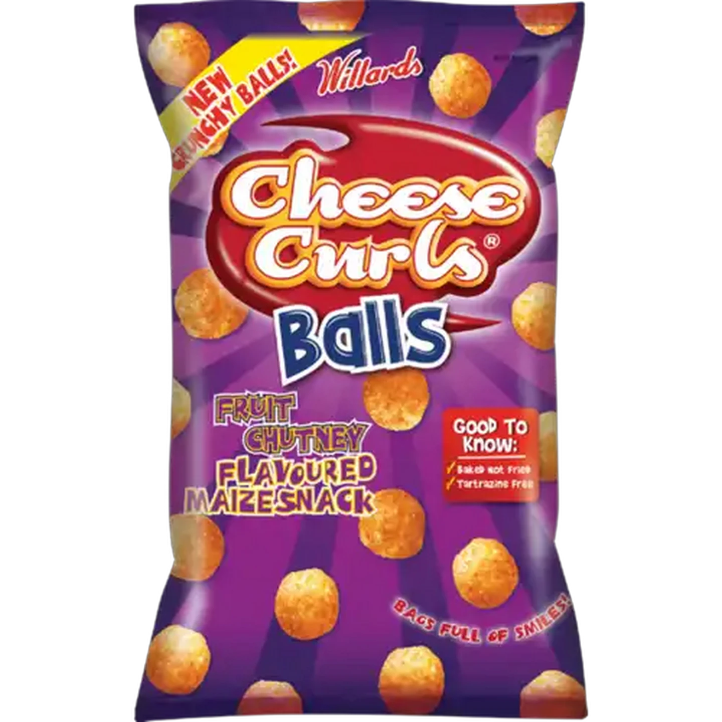 Image of Cheese Curls Balls Fruit Chutney Flavoured Maize Snack 100g