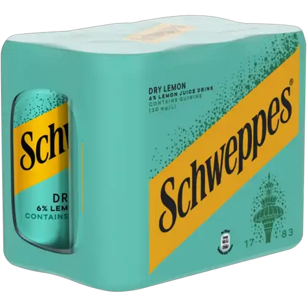 Schweppes Dry Lemon Juice Drink 6 x 300ml