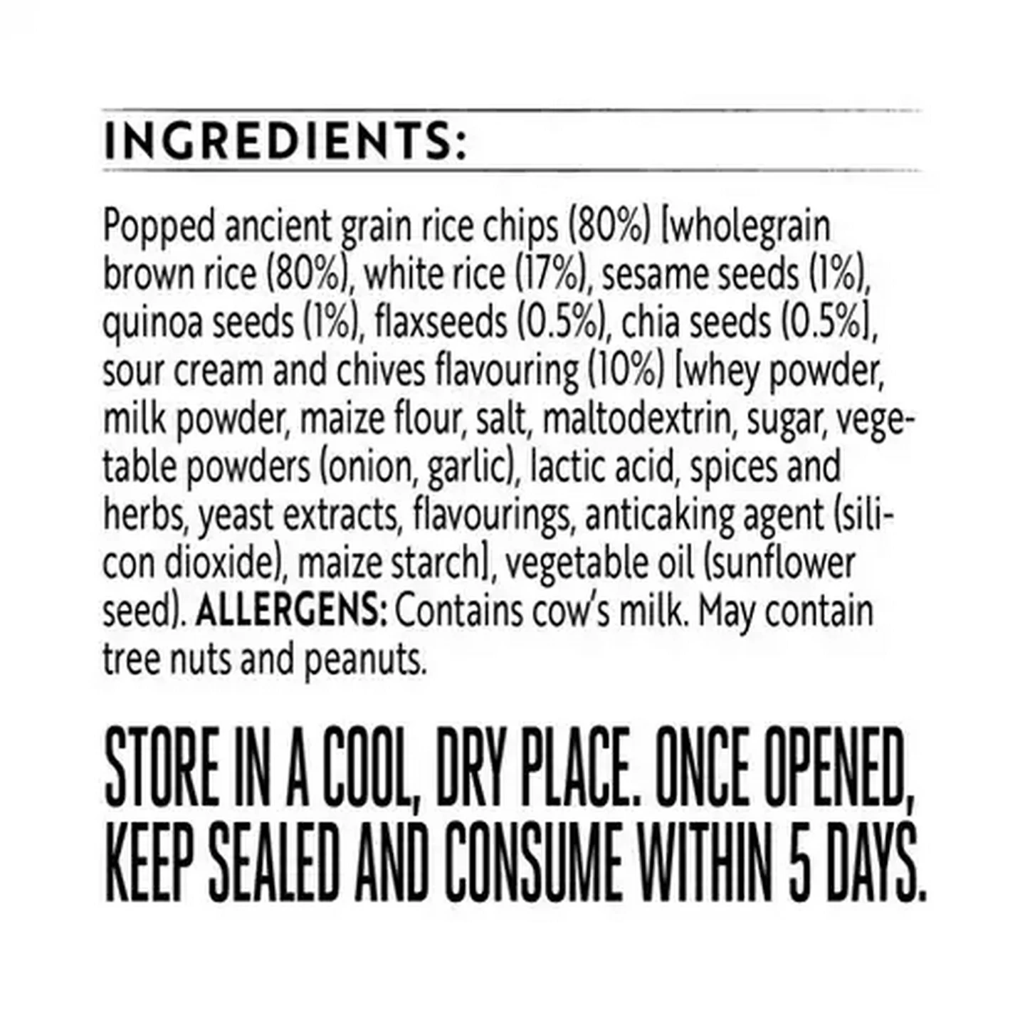 Image of Simple Truth Gluten Free Sour Cream & Chives Flavoured Ancient Grain Rice Chips 85g