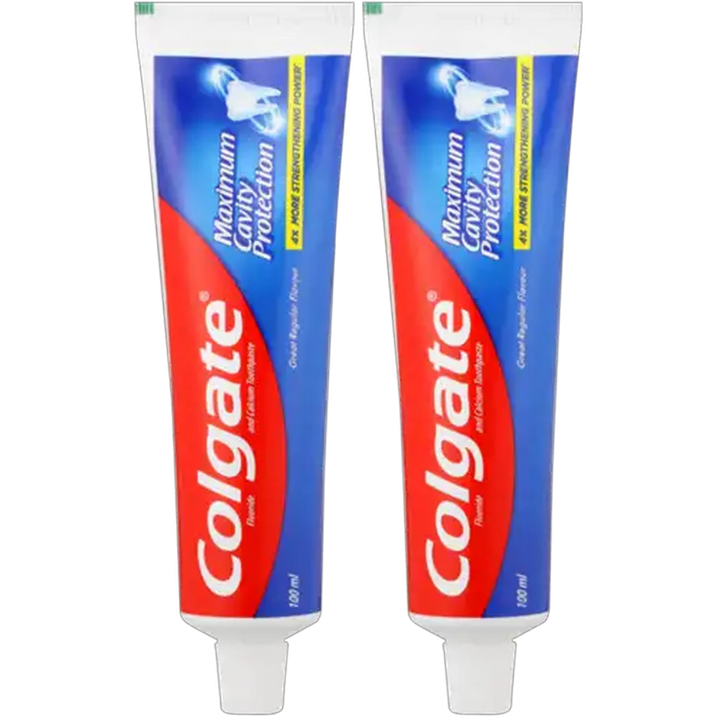 Image of Colgate Maximum Cavity Protection Regular Flavour Fluoride & Calcium Toothpaste Value Pack 2 x 100ml