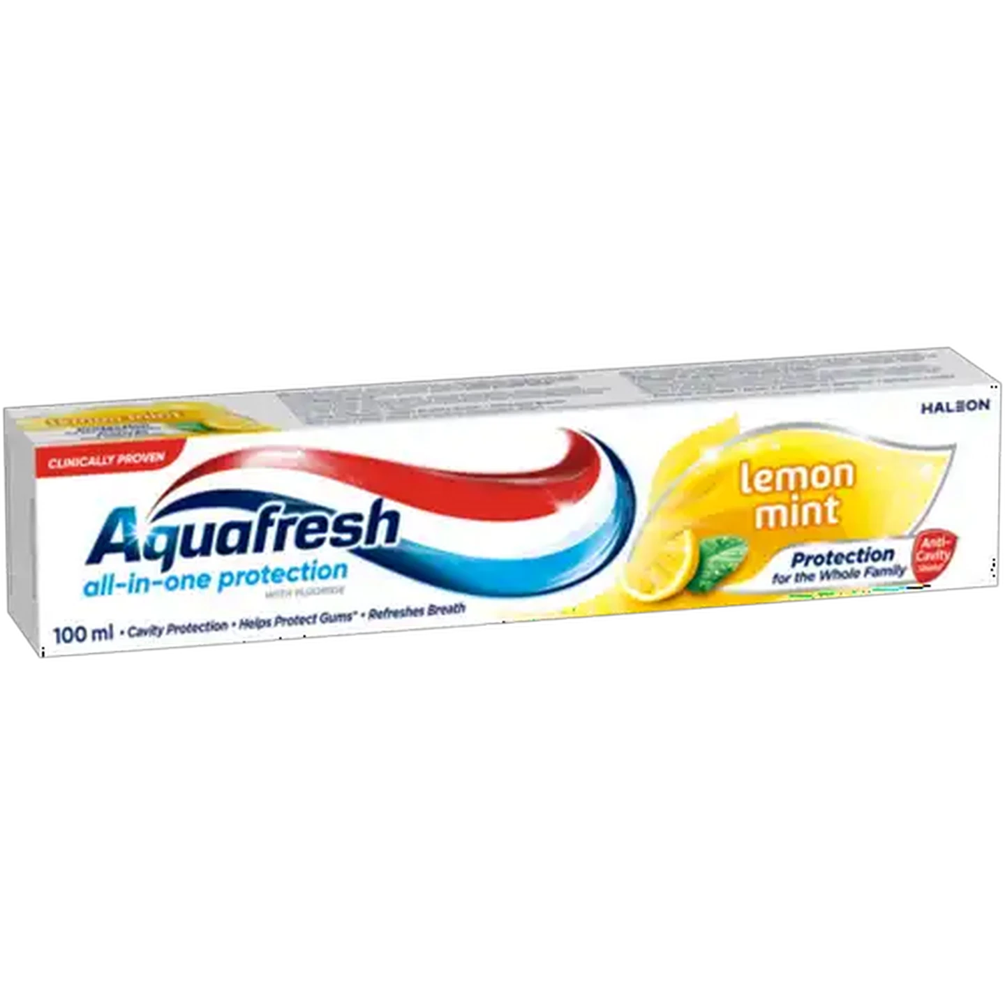 Image of Aquafresh All-in-One Protection Lemon Mint Fluoride Toothpaste 100ml