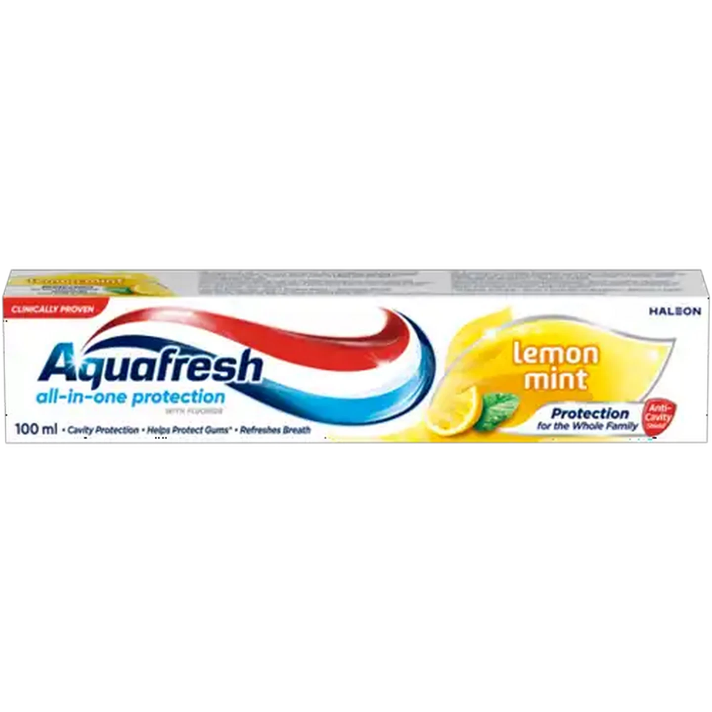 Image of Aquafresh All-in-One Protection Lemon Mint Fluoride Toothpaste 100ml