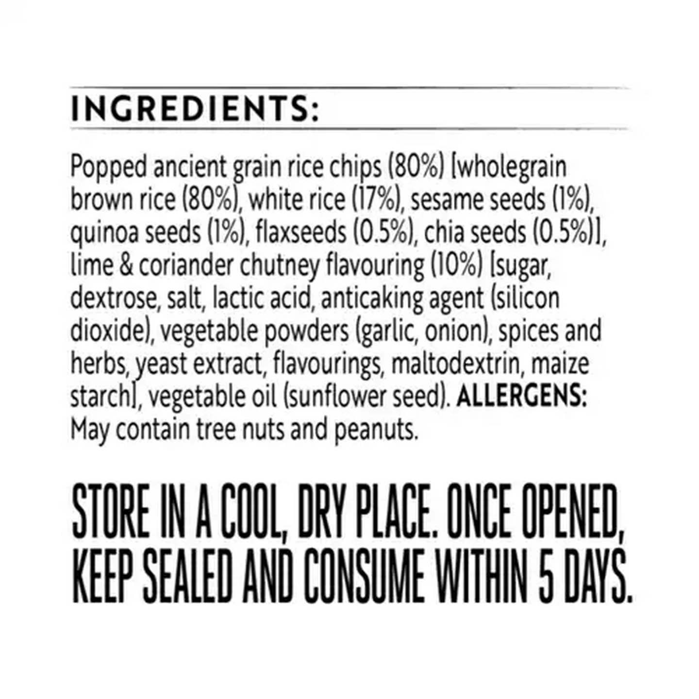 Image of Simple Truth Gluten Free Lime & Coriander Chutney Flavoured Ancient Grain Rice Chips 20g