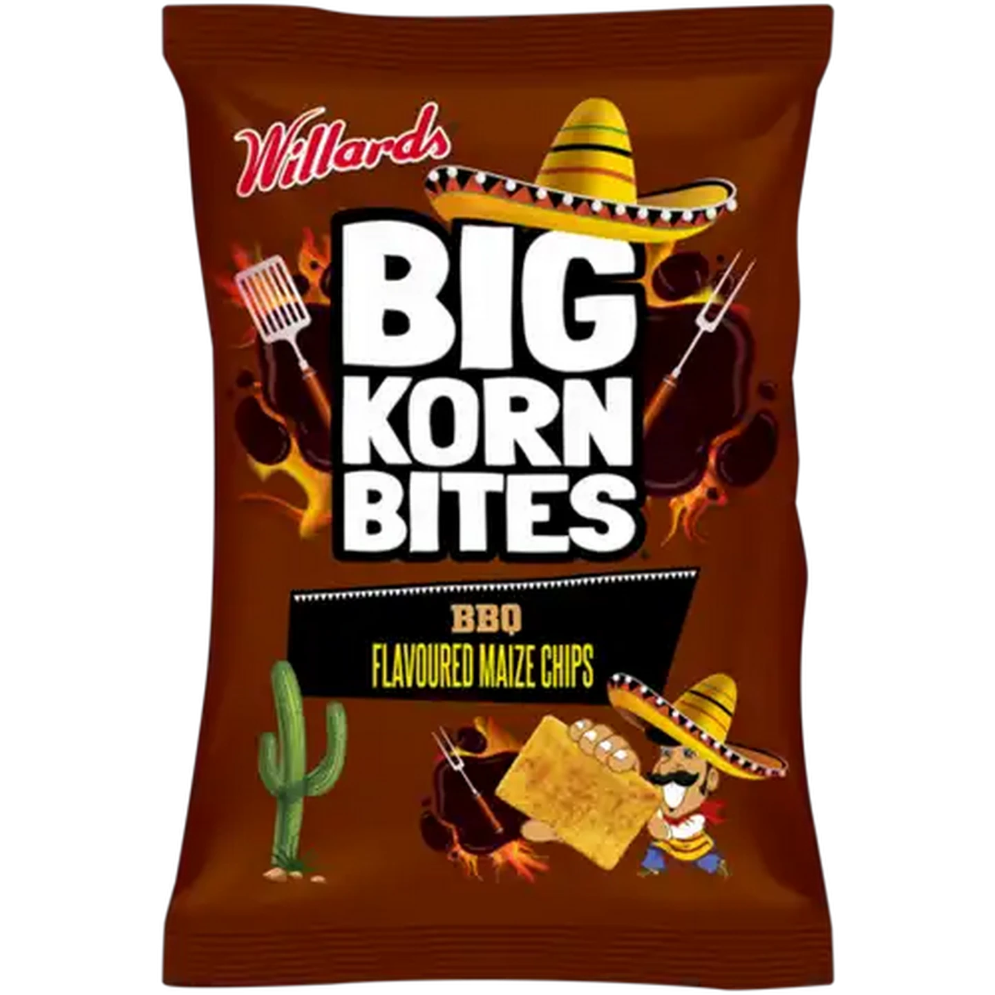 Image of Big Korn Bites BBQ Flavoured Maize Chips 120g