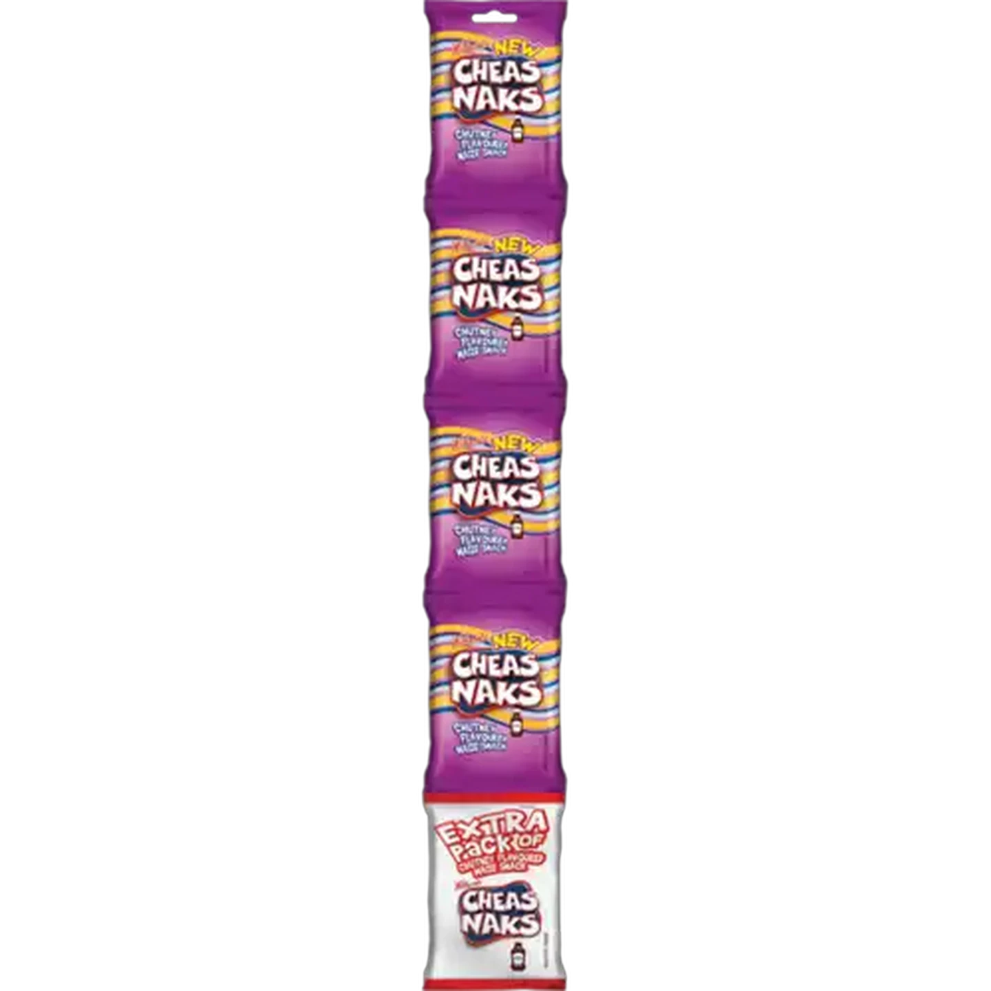 Image of Cheas Naks Chutney Flavoured Maize Snack 5 x 22g