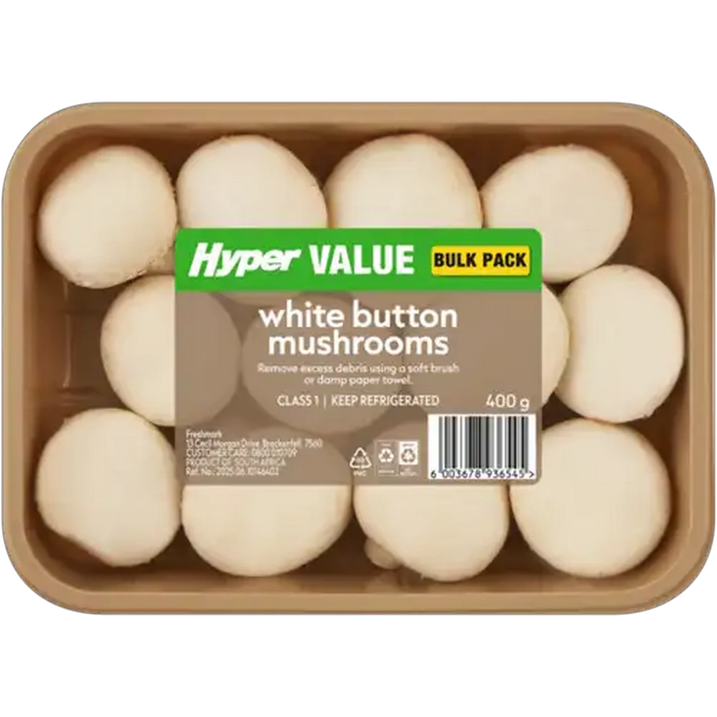 Image of Hyper Value White Button Mushrooms 400g
