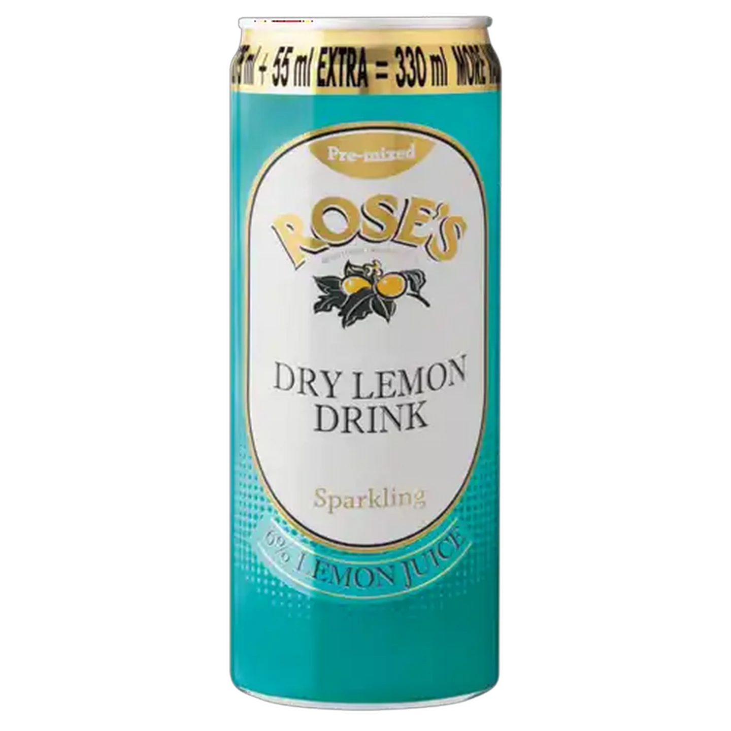 Image of Rose's Sparkling Dry Lemon Flavoured Drink Can 330ml