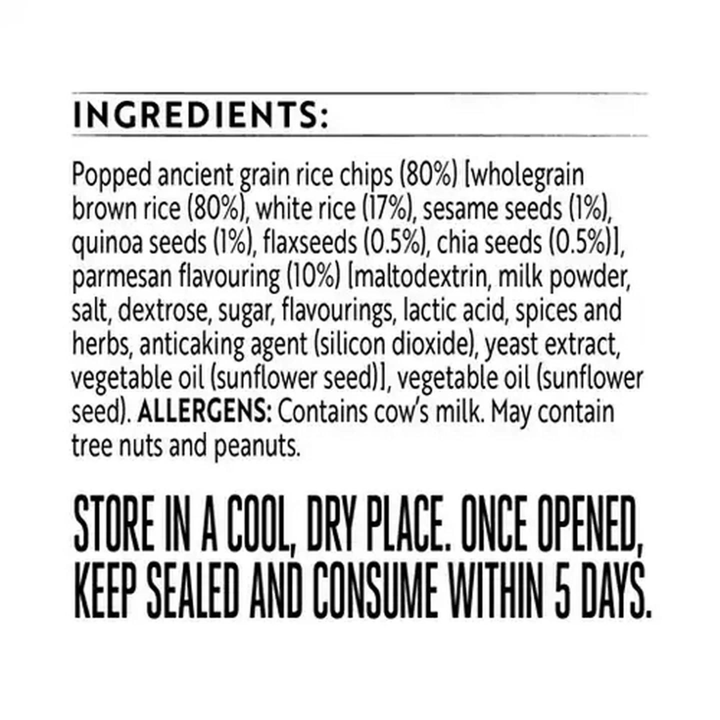 Image of Simple Truth Gluten Free Parmesan Flavoured Ancient Grain Rice Chips 20g