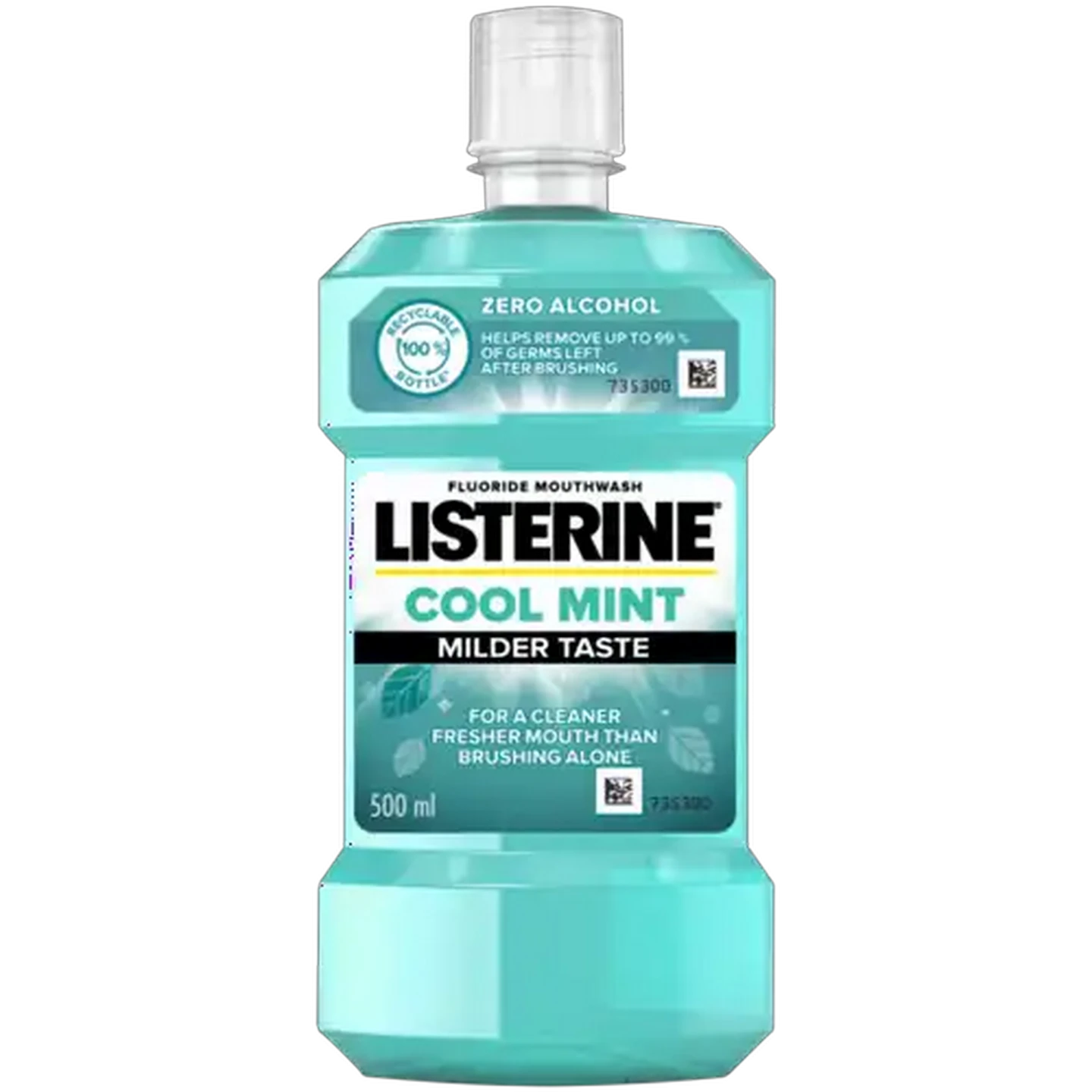 Image of Listerine Less Intense Zero Alcohol Mouthwash 500ml