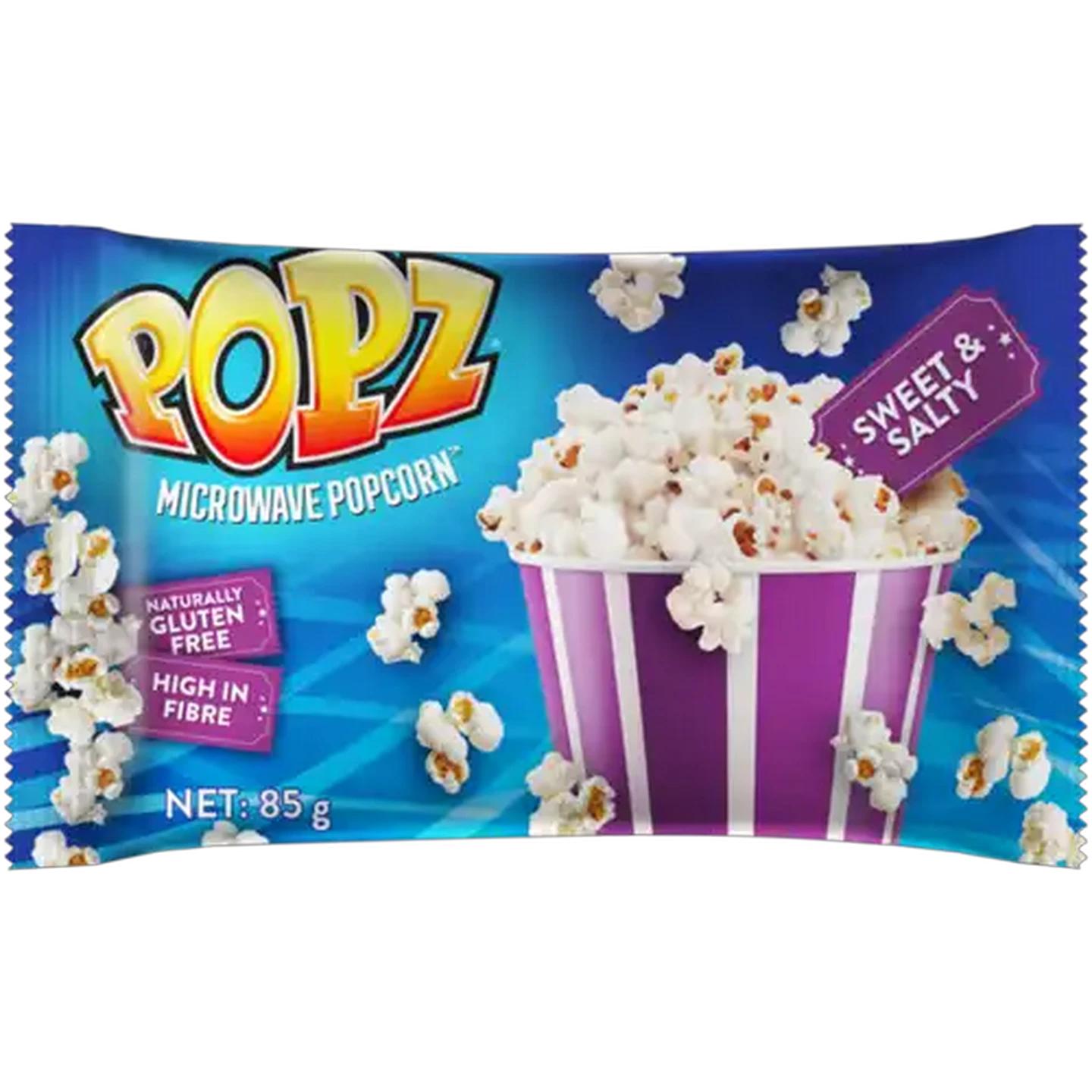 Image of Popz Gluten Free Sweet & Salty Microwave Popcorn 85g