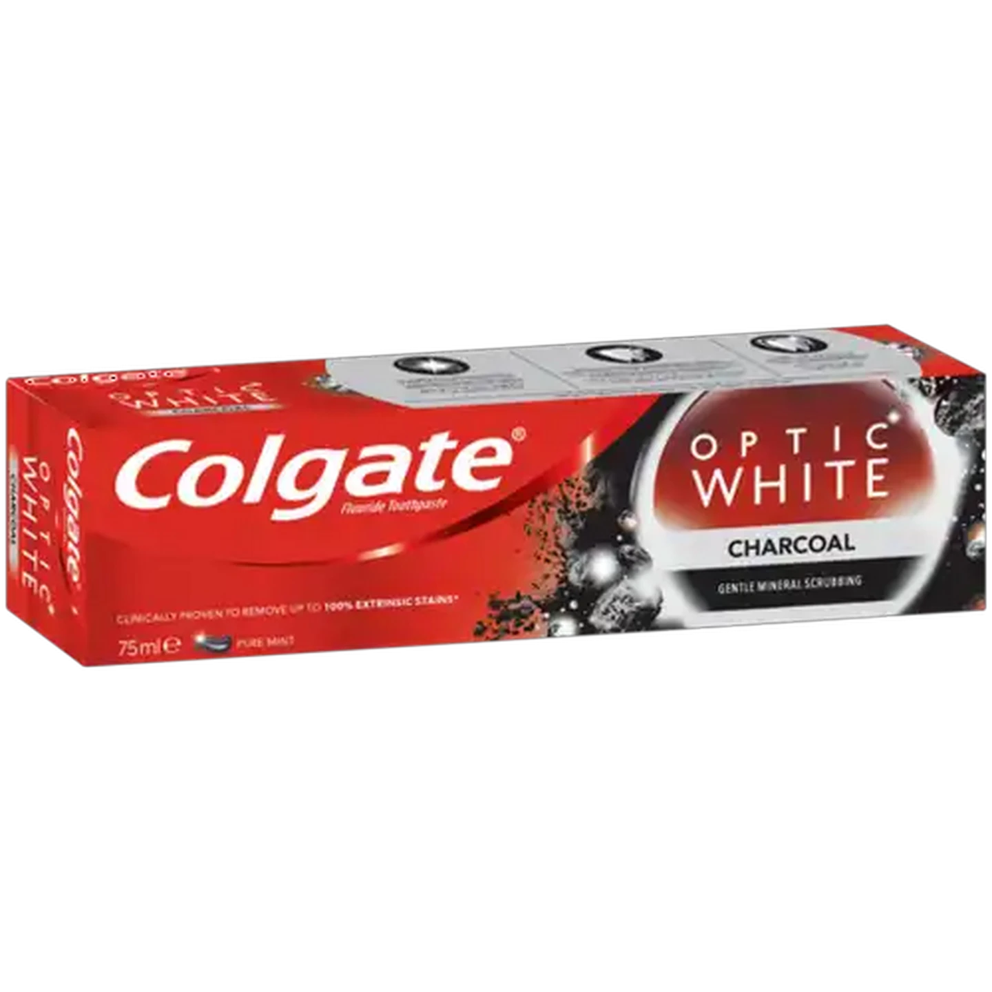 Image of Colgate Optic White Charcoal Whitening Toothpaste 75ml
