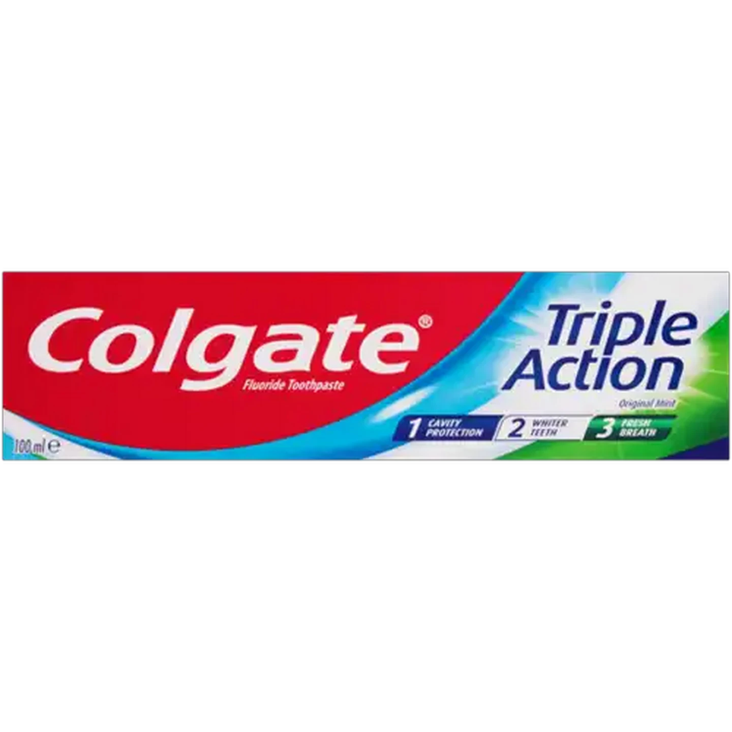 Image of Colgate Triple Action Original Mint Fluoride Toothpaste 100ml