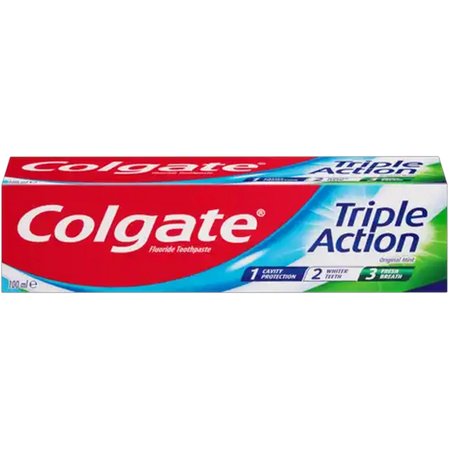 Image of Colgate Triple Action Original Mint Fluoride Toothpaste 100ml