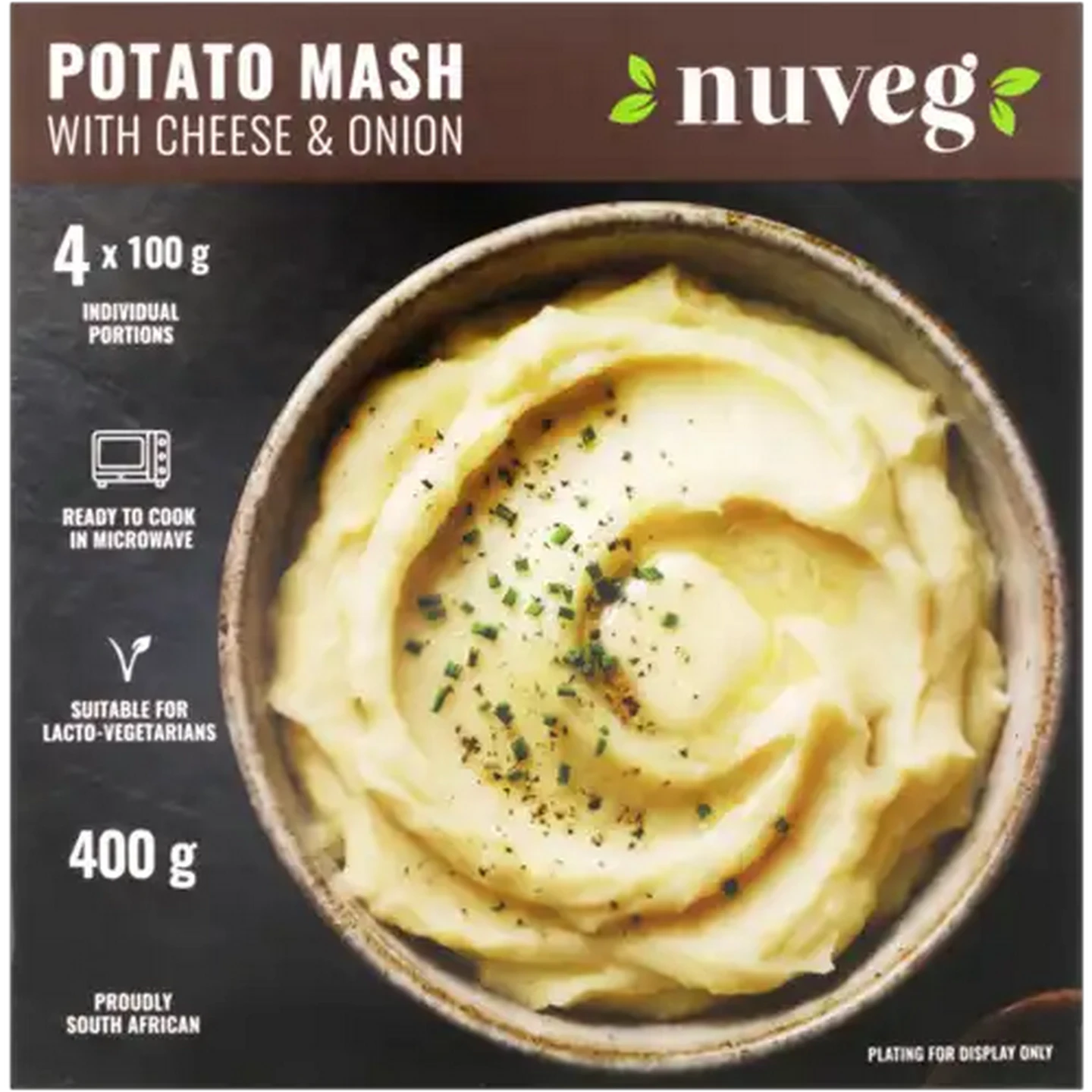 Image of Nuveg Frozen Potato Mash with Cheese & Onion 400g