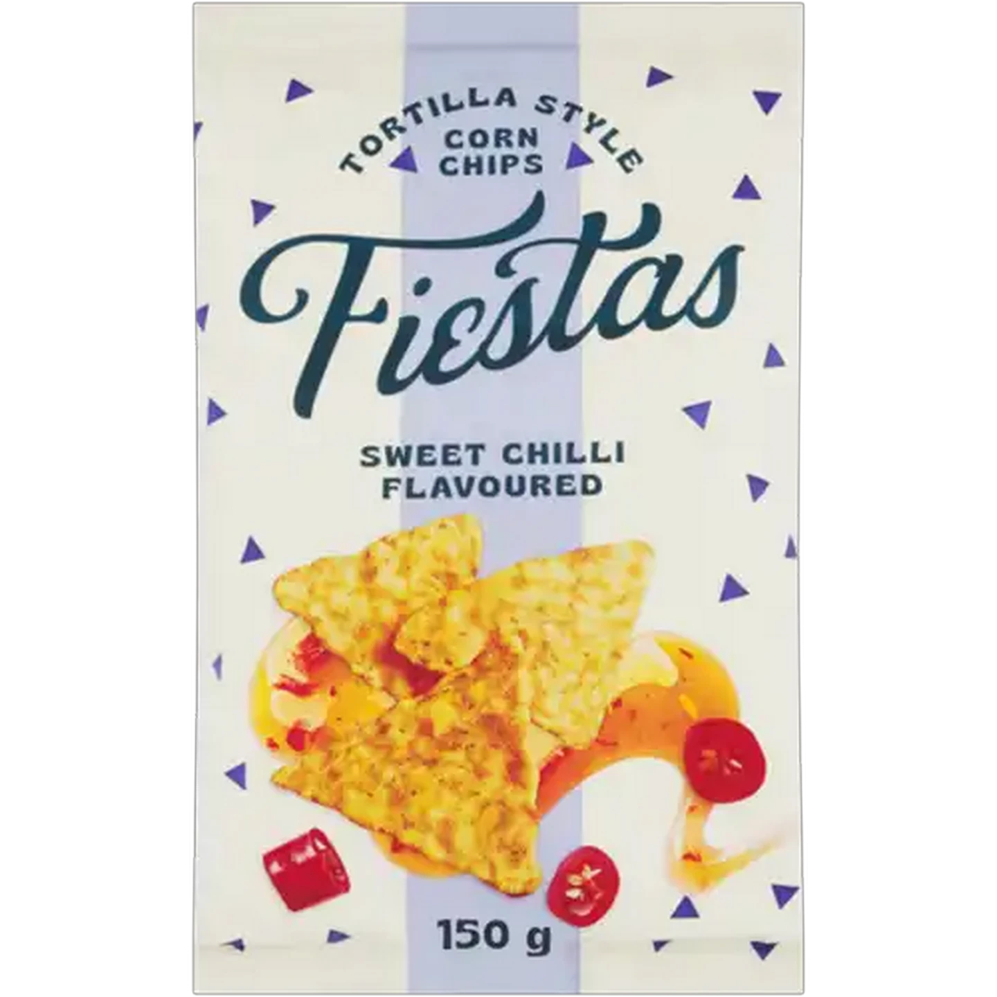 Image of Fiestas Sweet Chilli Flavoured Tortilla Style Corn Chips 150g