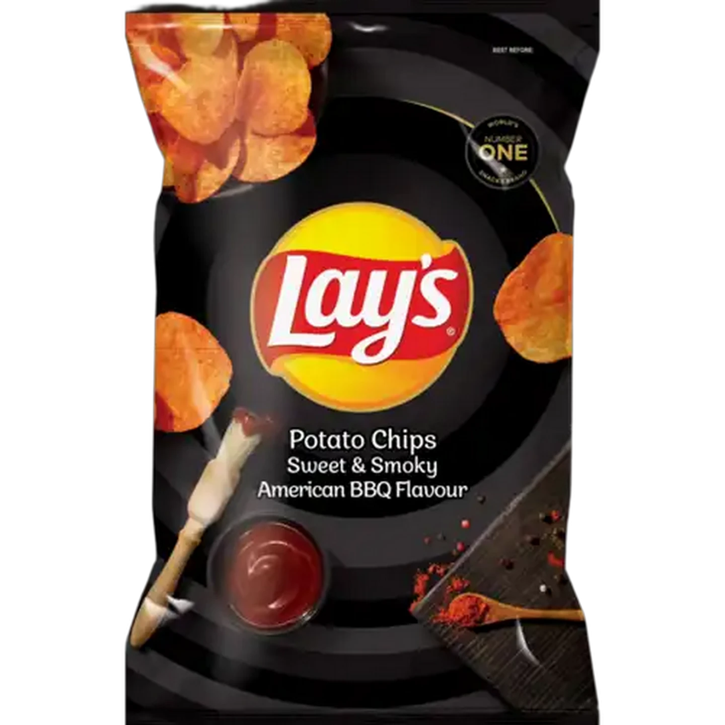 Image of Lay's Sweet & Smoky American BBQ Flavour Potato Chips 120g