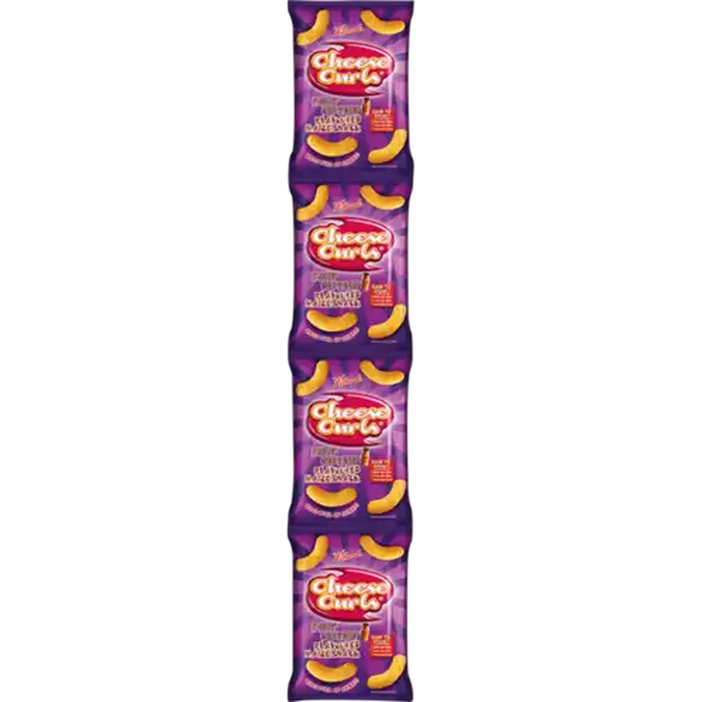 Image of Cheese Curls Fruit Chutney Flavoured Maize Snack 4 x 14g