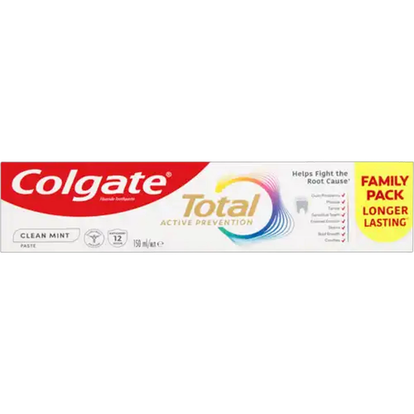 Image of Colgate Total Active Prevention Clean Mint Fluoride Toothpaste 150ml