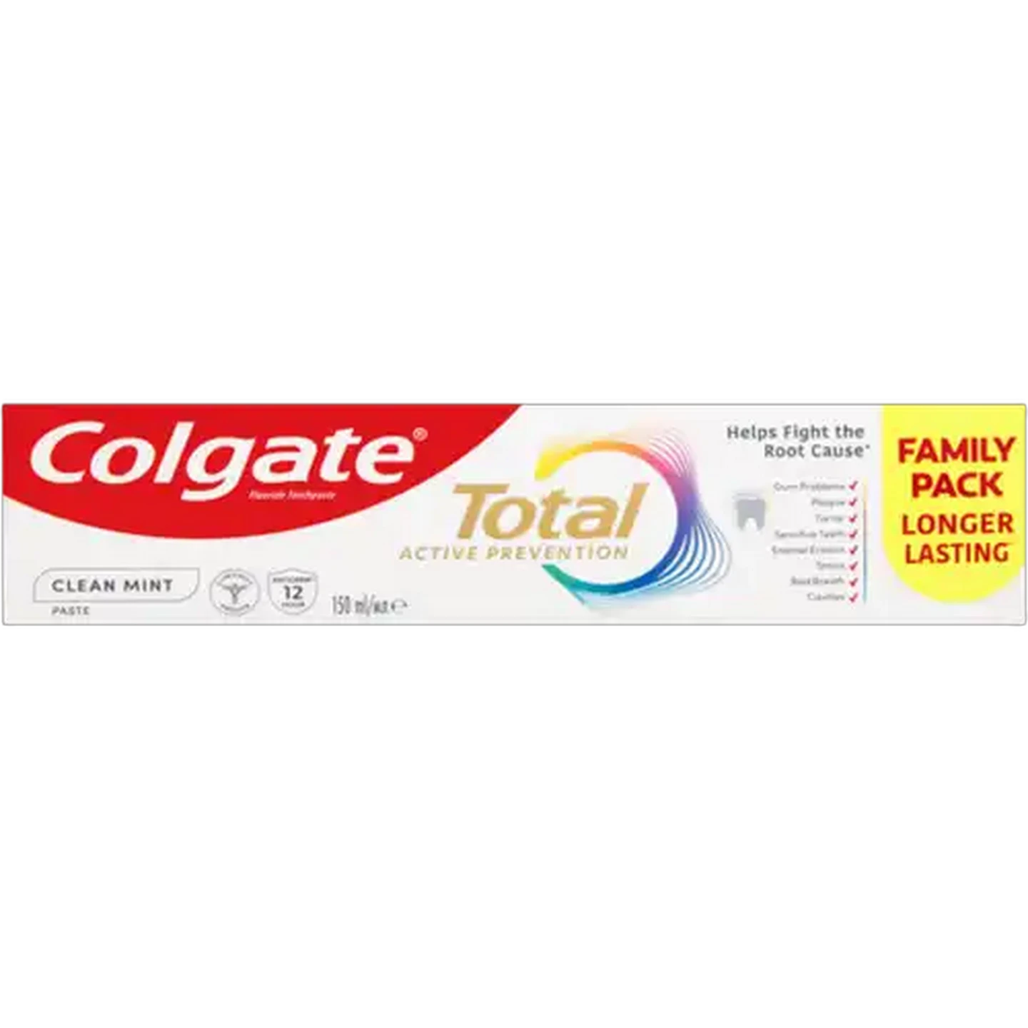 Image of Colgate Total Active Prevention Clean Mint Fluoride Toothpaste 150ml