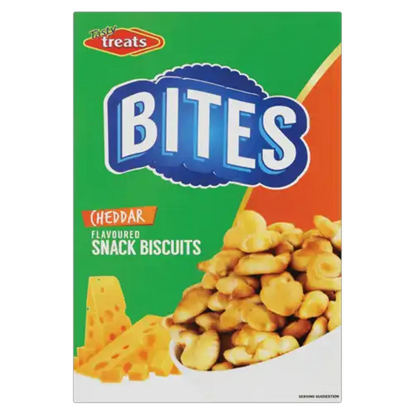 Image of Tasty Treats Bites Cheddar Flavoured Snack Biscuits 150g