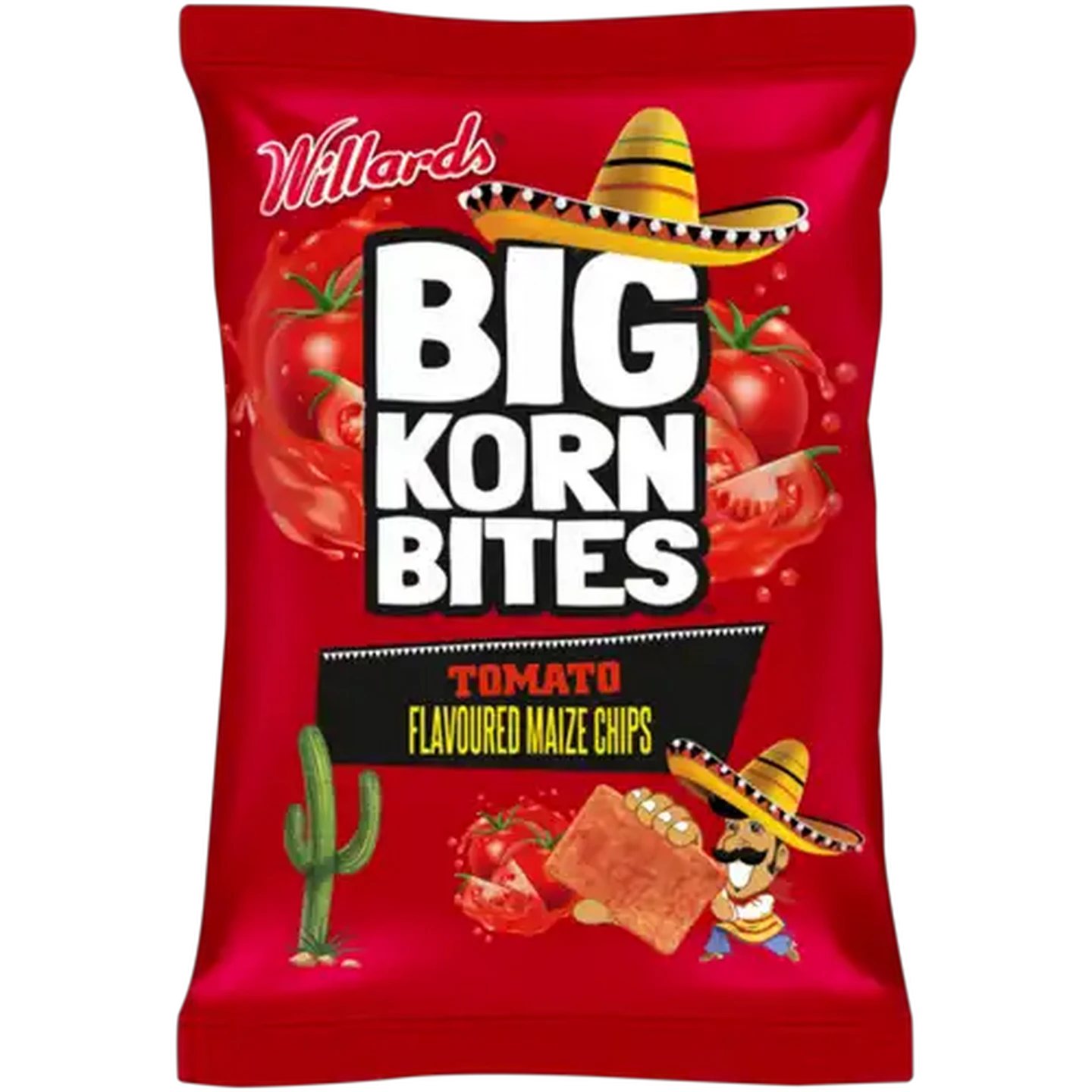 Image of Big Korn Bites Tomato Flavoured Maize Chips 120g