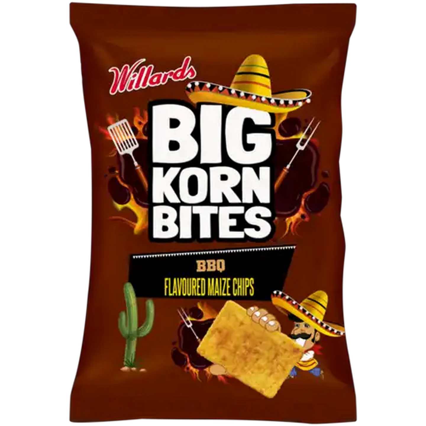 Image of Big Korn Bites BBQ Flavoured Maize Chips 50g