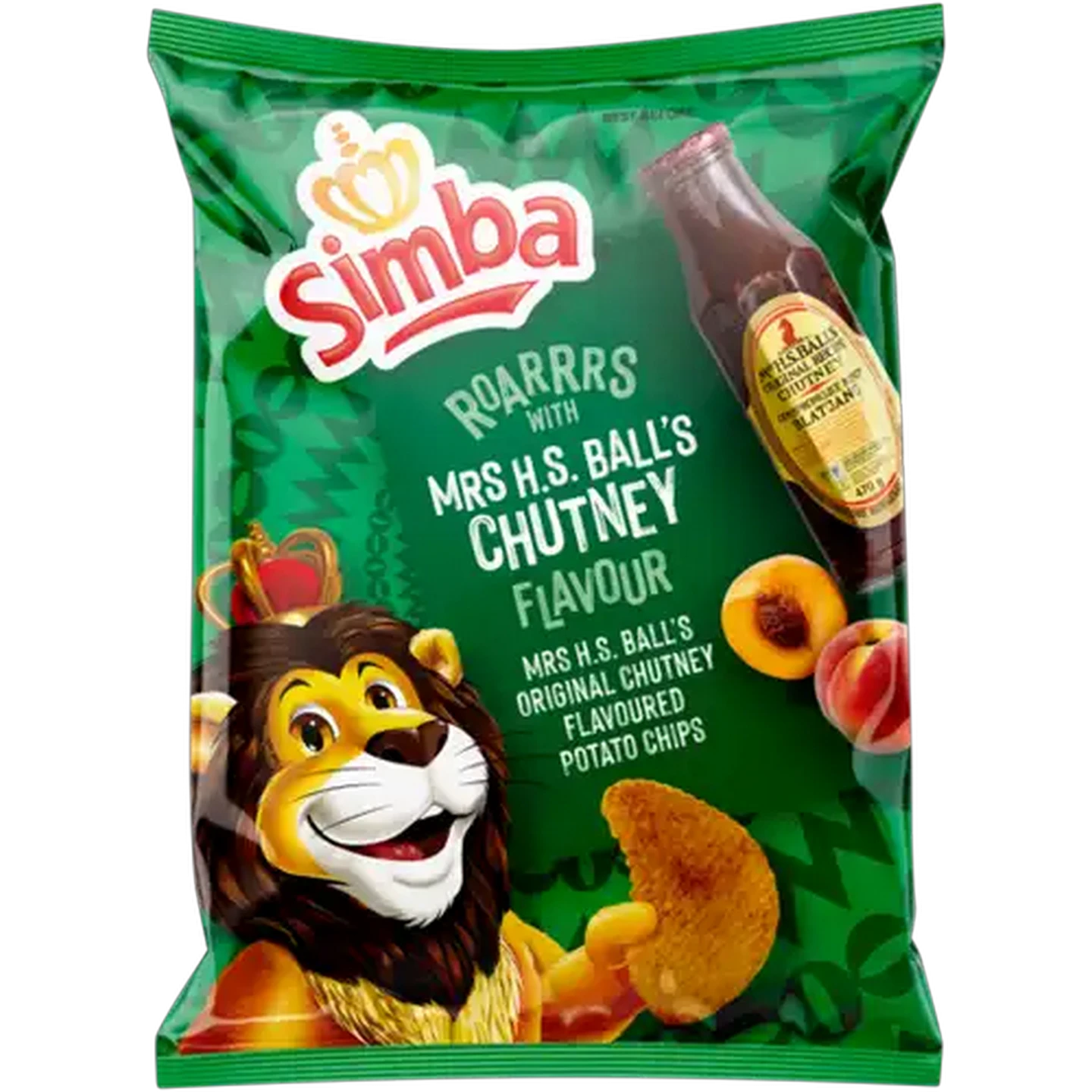 Image of Simba Mrs H.S Ball's Chutney Flavoured Potato Chips Bag 36g