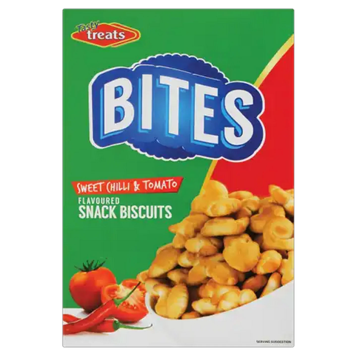 Image of Tasty Treats Sweet Chilli & Tomato Flavoured Snack Biscuits 150g