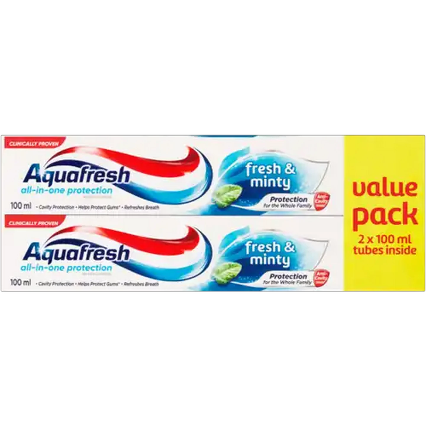 Image of Aquafresh Fresh & Minty Toothpaste 2 x 100ml