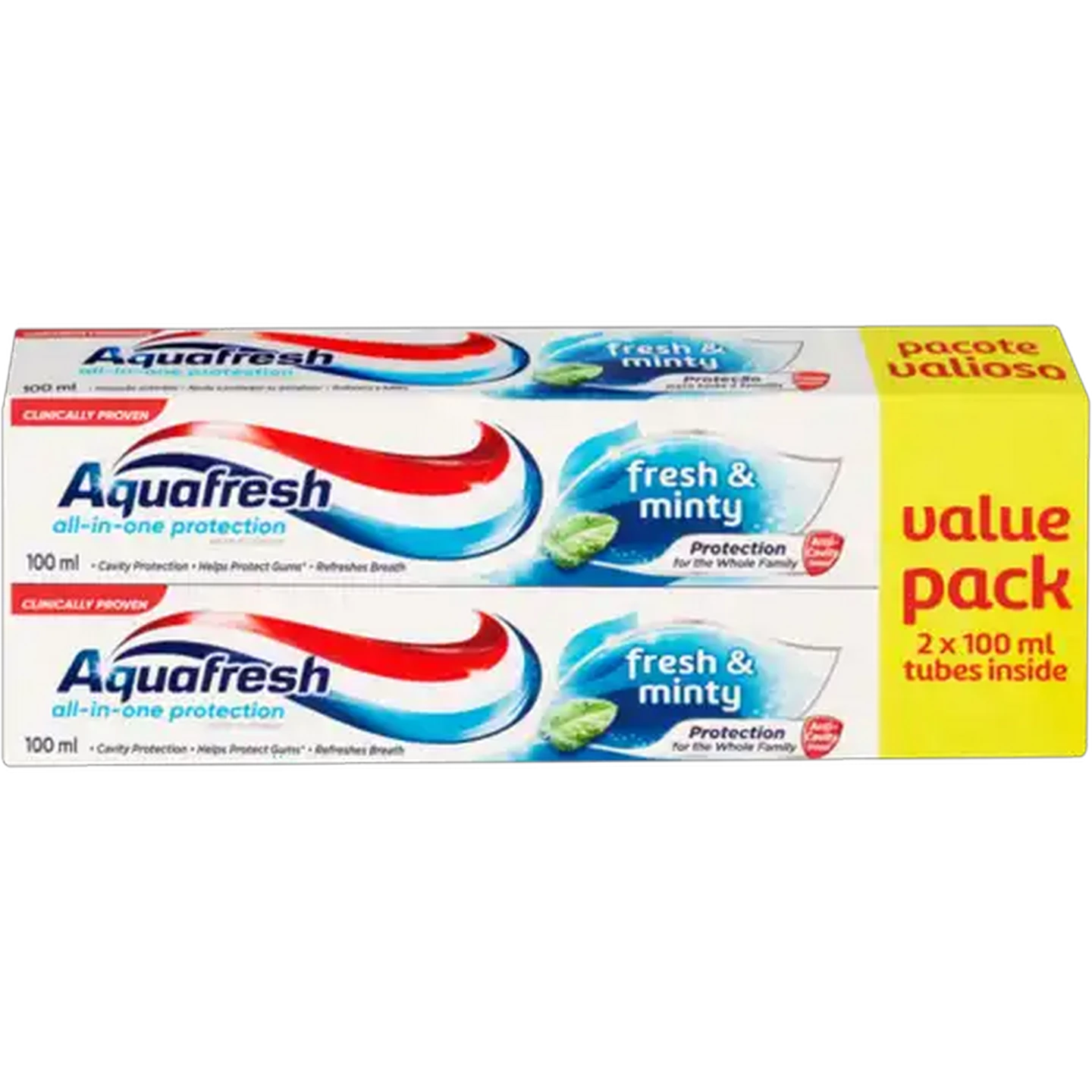 Image of Aquafresh Fresh & Minty Toothpaste 2 x 100ml