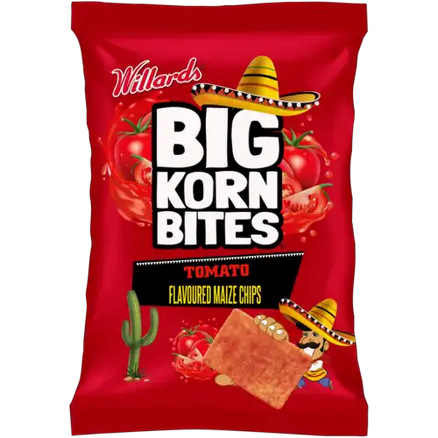 Image of Big Korn Bites Tomato Flavoured Maize Chips 50g