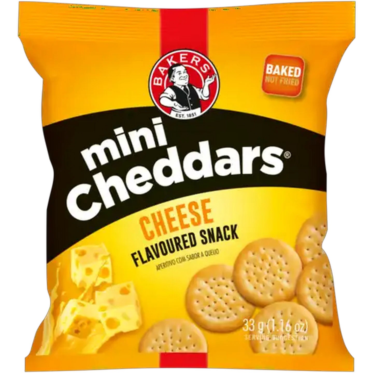 Image of Bakers Mini Cheddars Cheese Flavoured Snack 33g