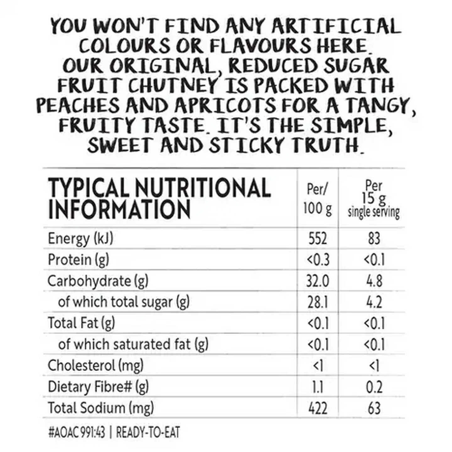 Image of Simple Truth Reduced Sugar Fruit Chutney 430g