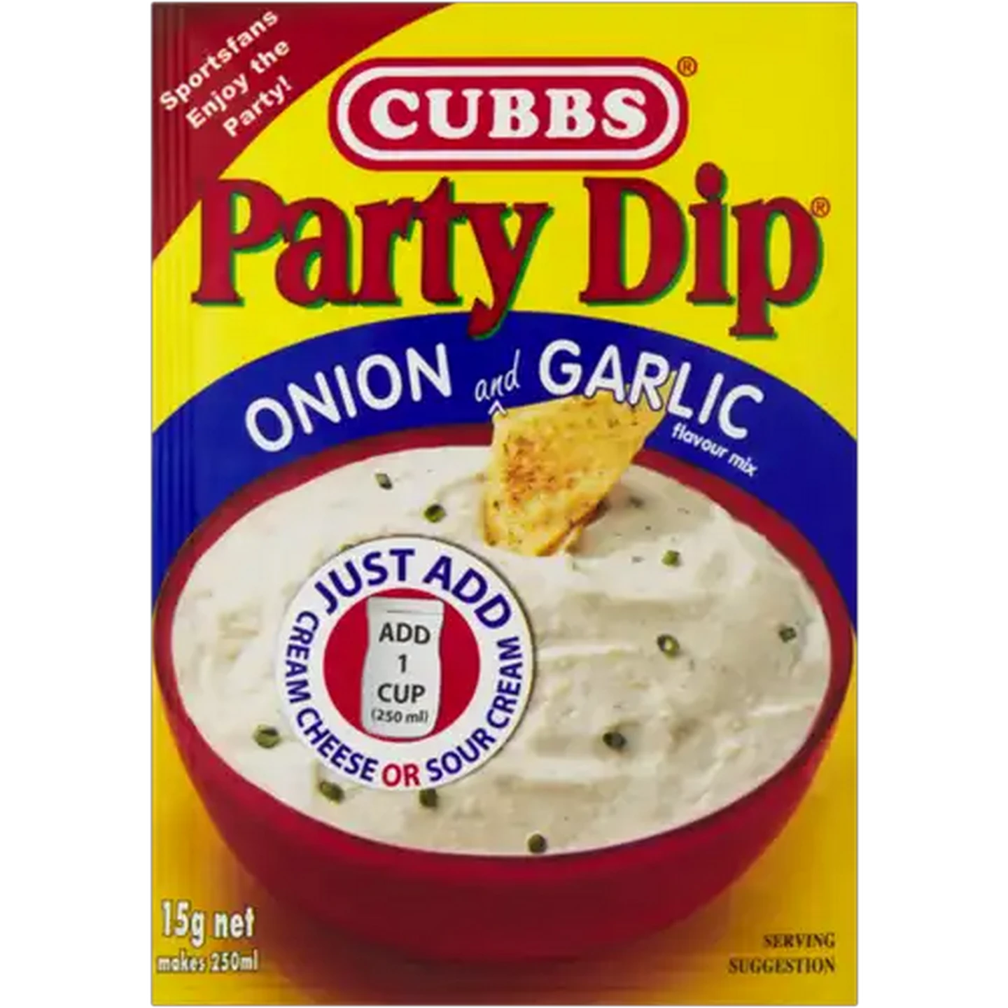 Image of Cubbs Party Dip Onion & Garlic Flavour Mix 15g