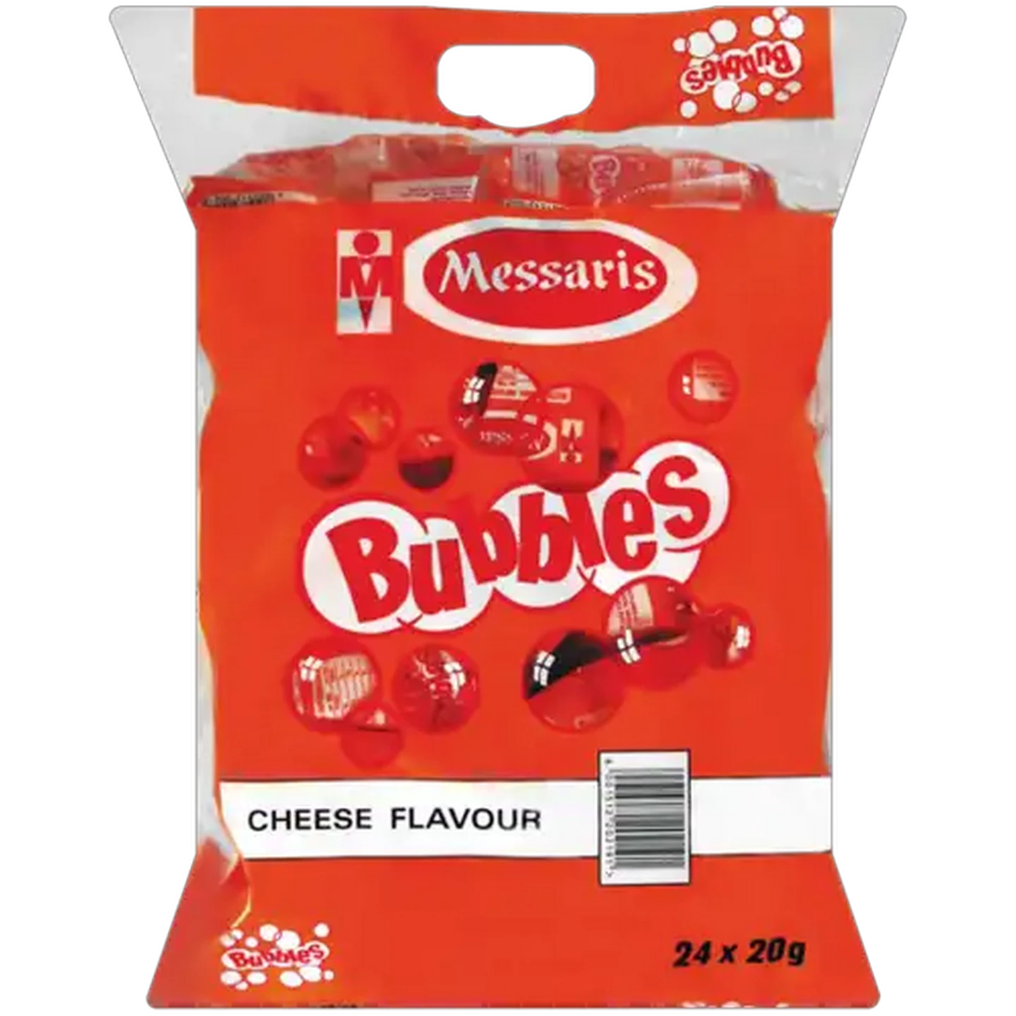Image of Messaris Cheese Flavour Bubbles 24 x 20g