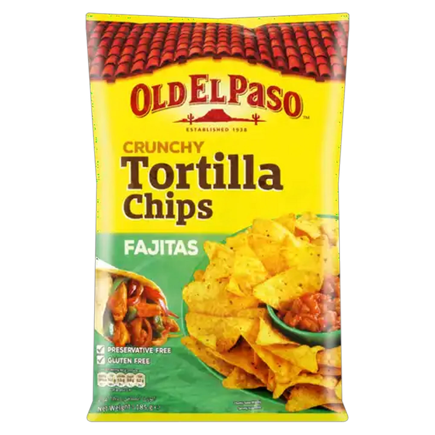 Image of Old El Paso Fajitas Flavoured Crunchy Tortilla Chips 185g