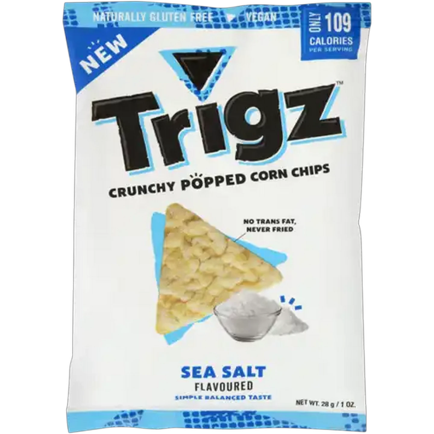 Image of Trigz Sea Salt Crunchy Popped Corn Chips 28g