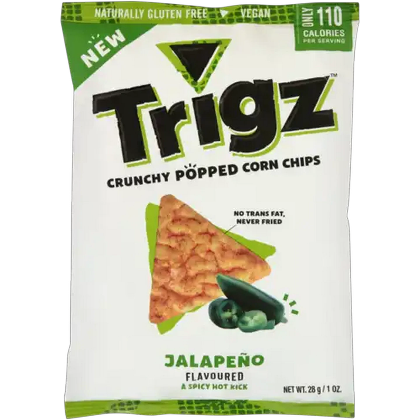 Image of Trigz Jalapeño Crunchy Popped Corn Chips 28g