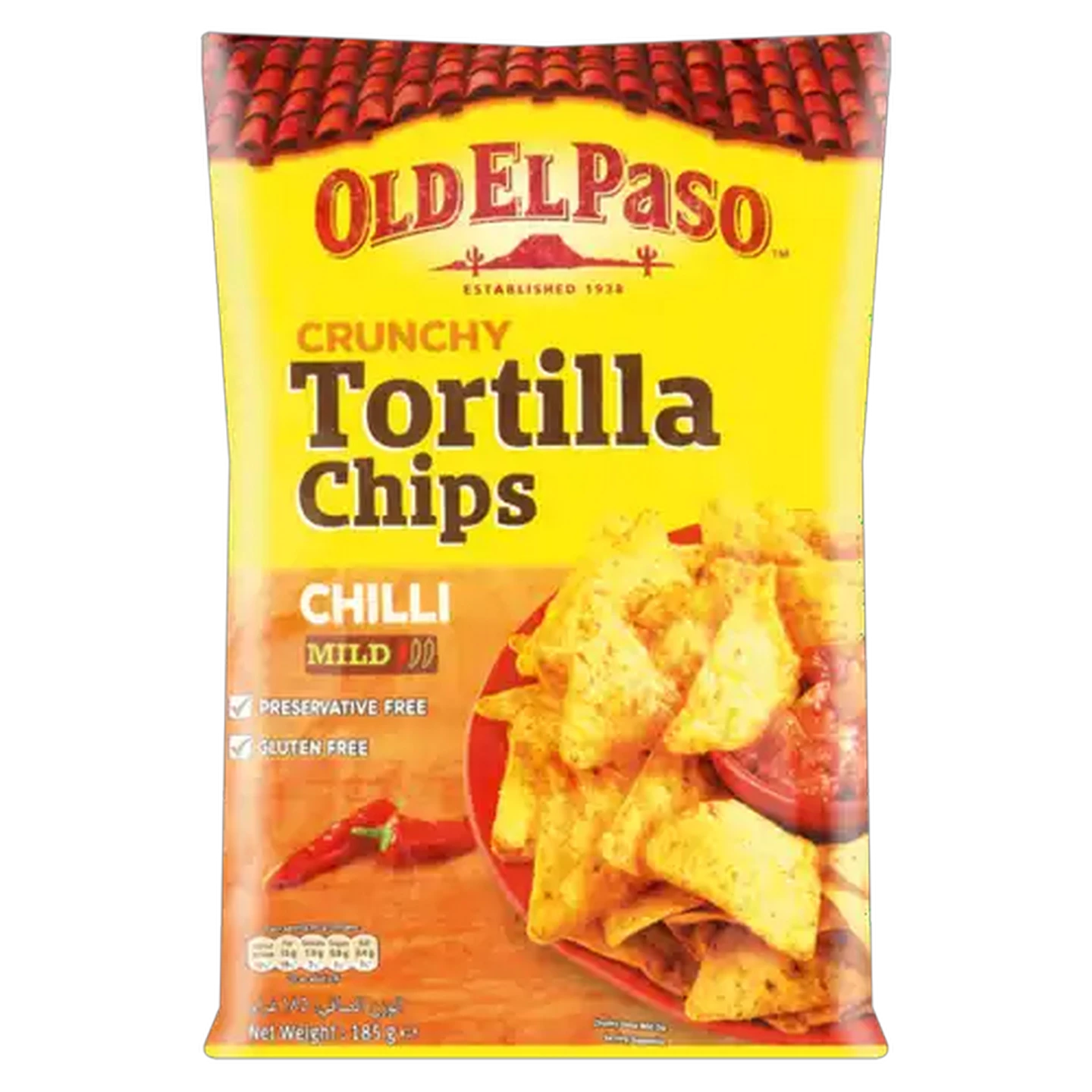 Image of Old El Paso Chilli Flavoured Crunchy Tortilla Chips 185g
