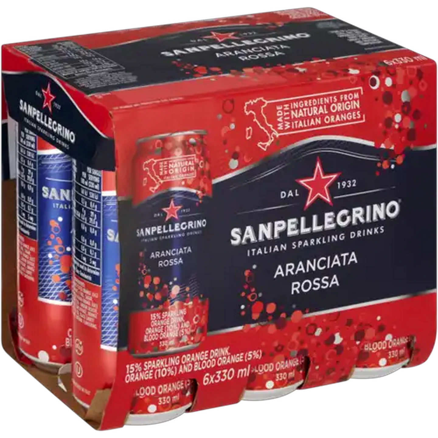 Image of Sanpellegrino Aranciata Rossa Italian Sparkling Drink 6 x 330ml